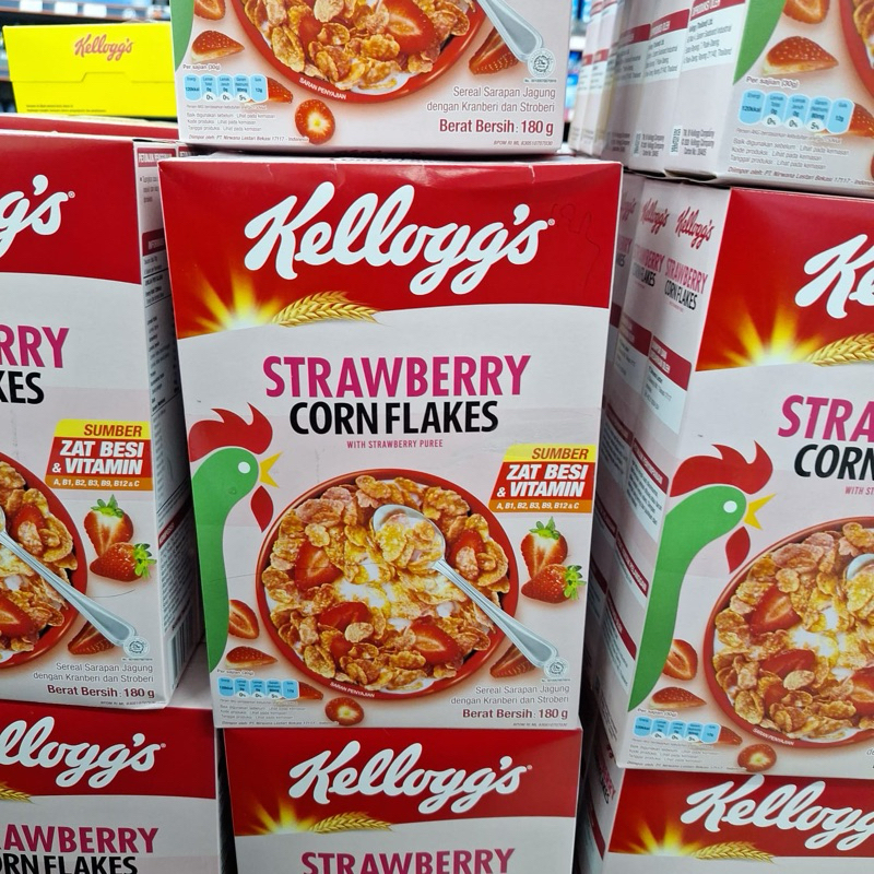 

KELLOGGS Strawberry corn flakes 180gr box