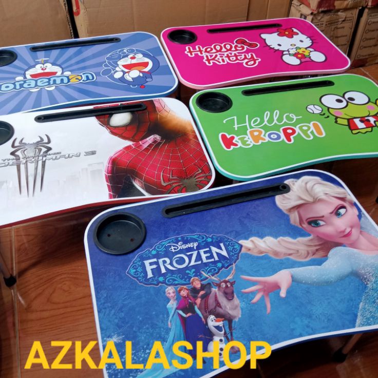 MEJA BELAJAR LIPAT KARAKTER  MEJA LEPTOP KARAKTER  MEJA LIPAT KAYU