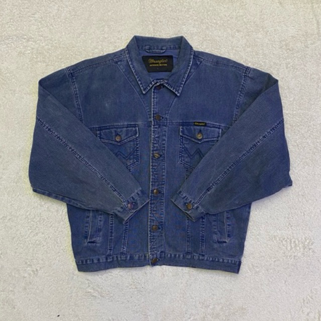 Jacket Trucker Jeans Denim Boxy Wrangler Corduroy L