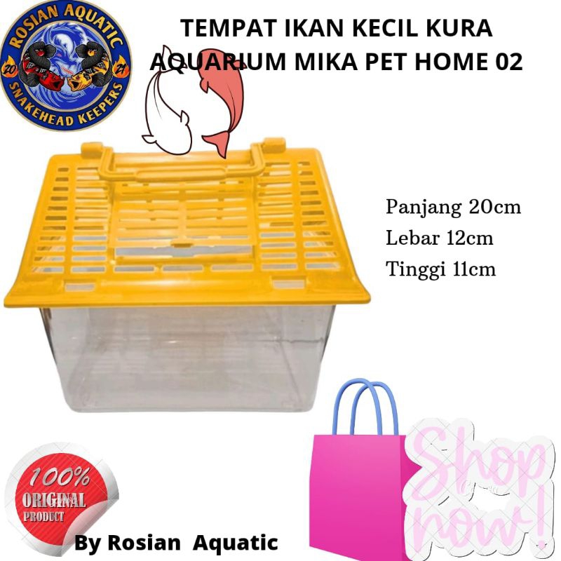 TEMPAT IKAN KECIL KURA AQUARIUM MIKA PET HOME 02