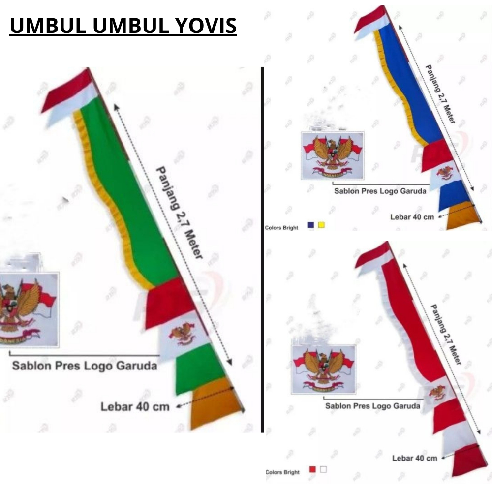 UMBUL UMBUL NEW TERBARU MODEL YOVIS - UMBUL UMBUL WARNA WARNI JUMBO - HARGA GROSIR