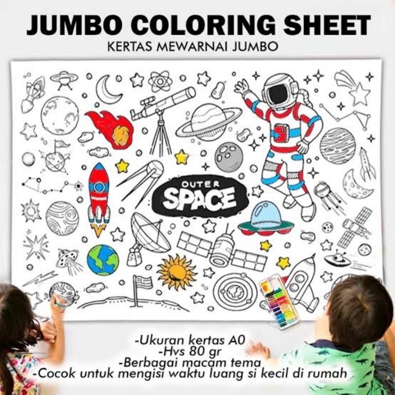 

(AJ) POSTER MEWARNAI JUMBO ANAK / LEMBAR MEWARNAI ANAK / COLORING SHEET