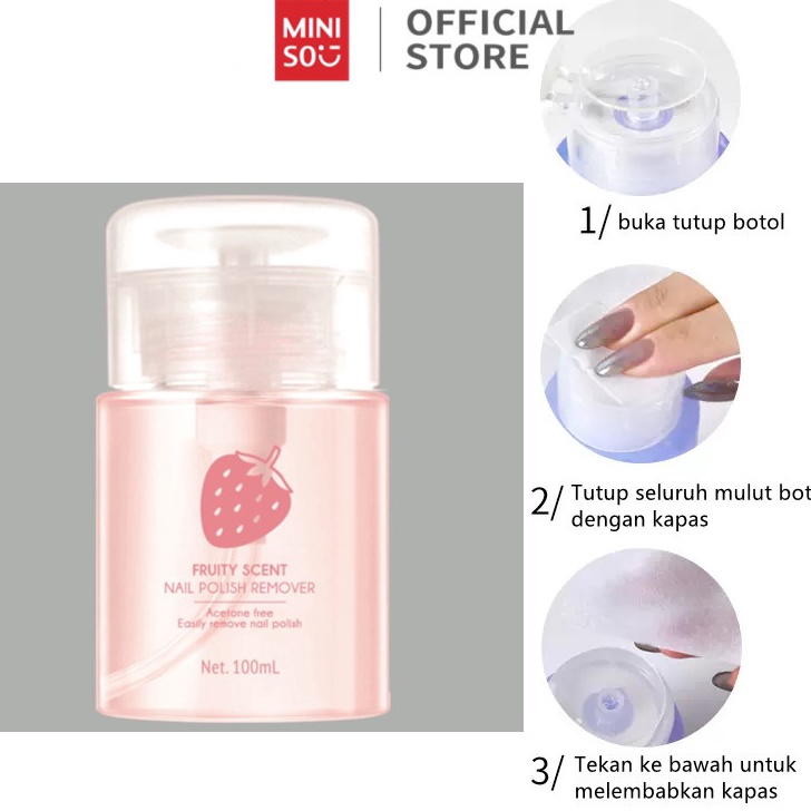 Miniso Official Penghapus Kutek Wanita Nail Polish Remover Pembersih cat kuku 1ml Nail Enamel Remove