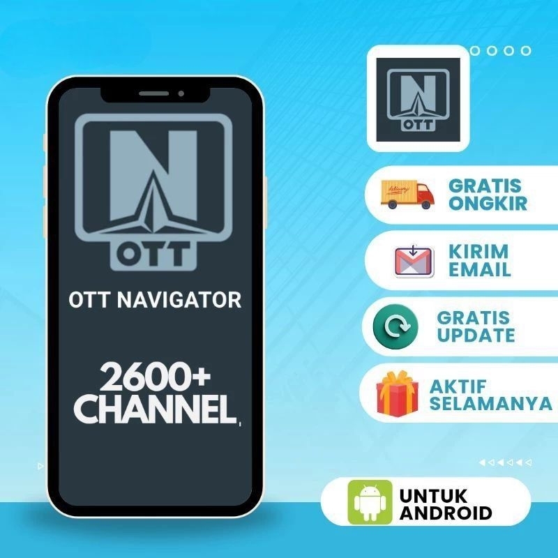 APLIKASI OTT NAVIGATOR PREMIUM FULL CHANNEL - IPTV IP TV Android