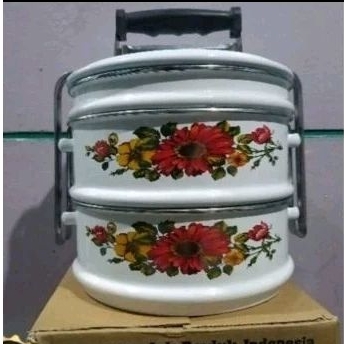 Rantang Enamel - Rantang Tenong 24 cm Susun 2,5 Maspion