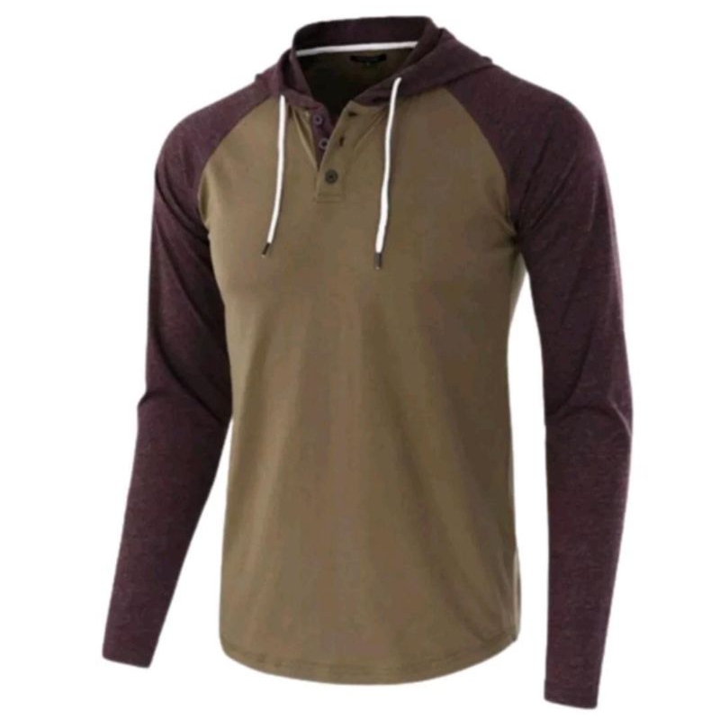 Hoodie reglanKaos pria lengan panjang bertopi/Kaos hoodie reglan/kaos hoodie lengan panjang pria/kao