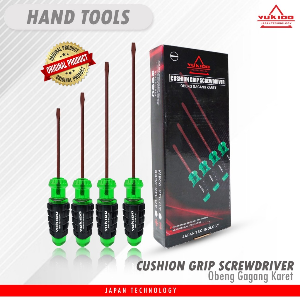 YUKIDO Obeng Panjang 12" Inch inci / Obeng + plus 12in / Obeng Min Minus - + 12"