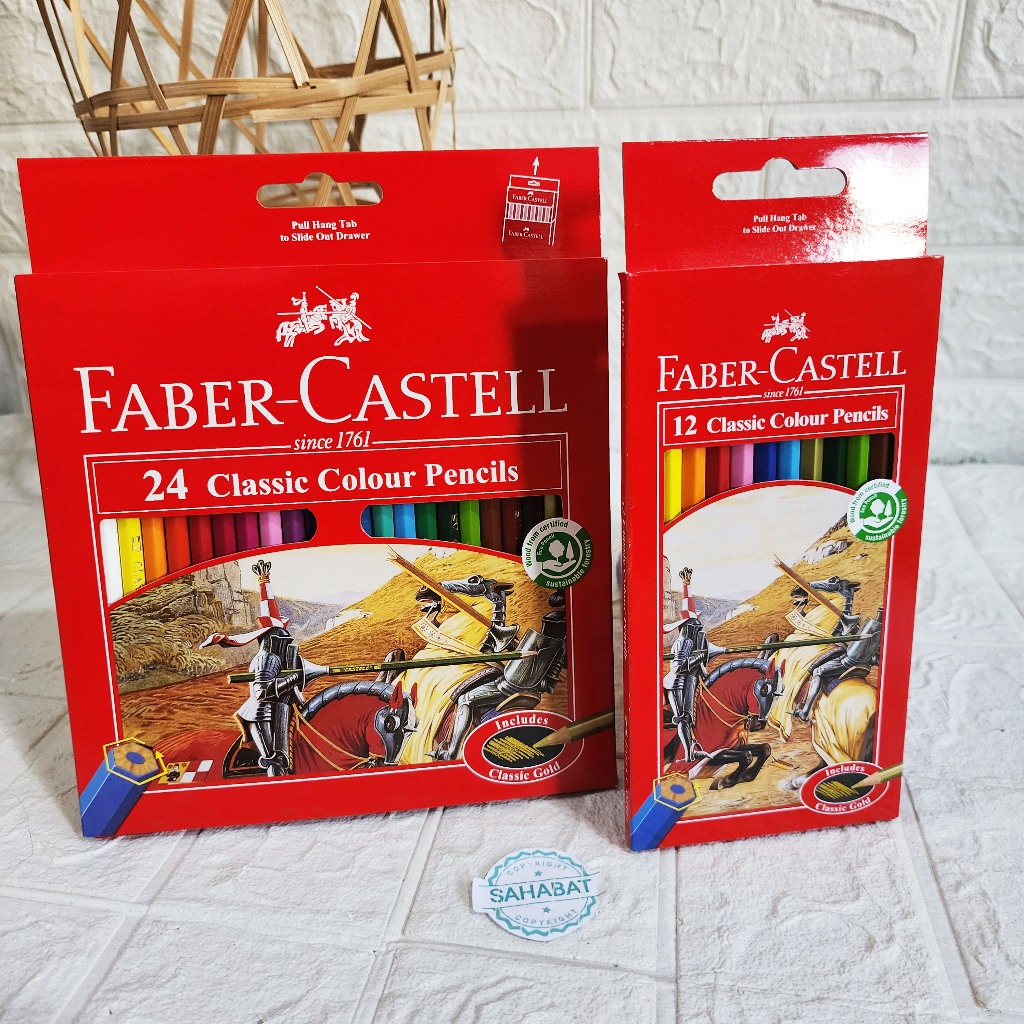 

PENSCIL PENSIL WARNA CLASSIC FABER CASTELL 12 DAN 24 WARNA CLASSIC PENCIL