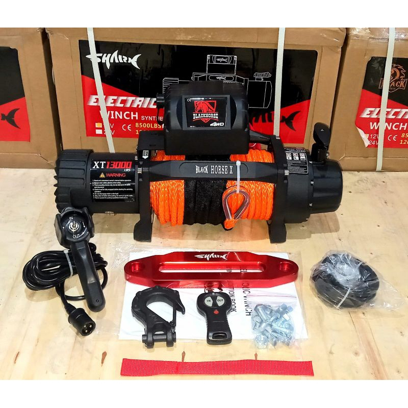 WINCH BLACKHORSE WINCH GEN 1 13000LBS 12V TALI PLASMA SYNTHETICK ROPE