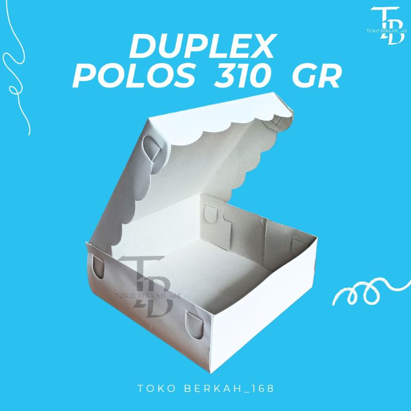 (ISI 10 PCS) DOS NASI / KARDUS NASI / BOX NASI PUTIH / DOS NASI DUPLEX PUTIH