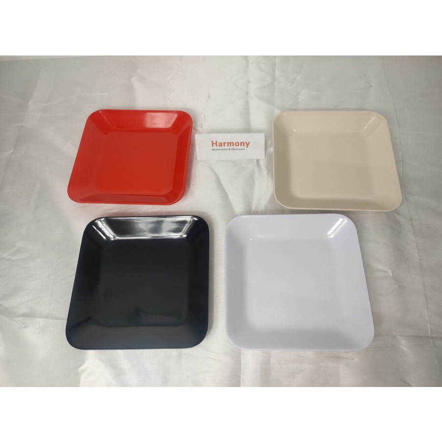 Vanda Piring Kotak 8" Piring Saji Makanan Melamin Polos FoodGrade