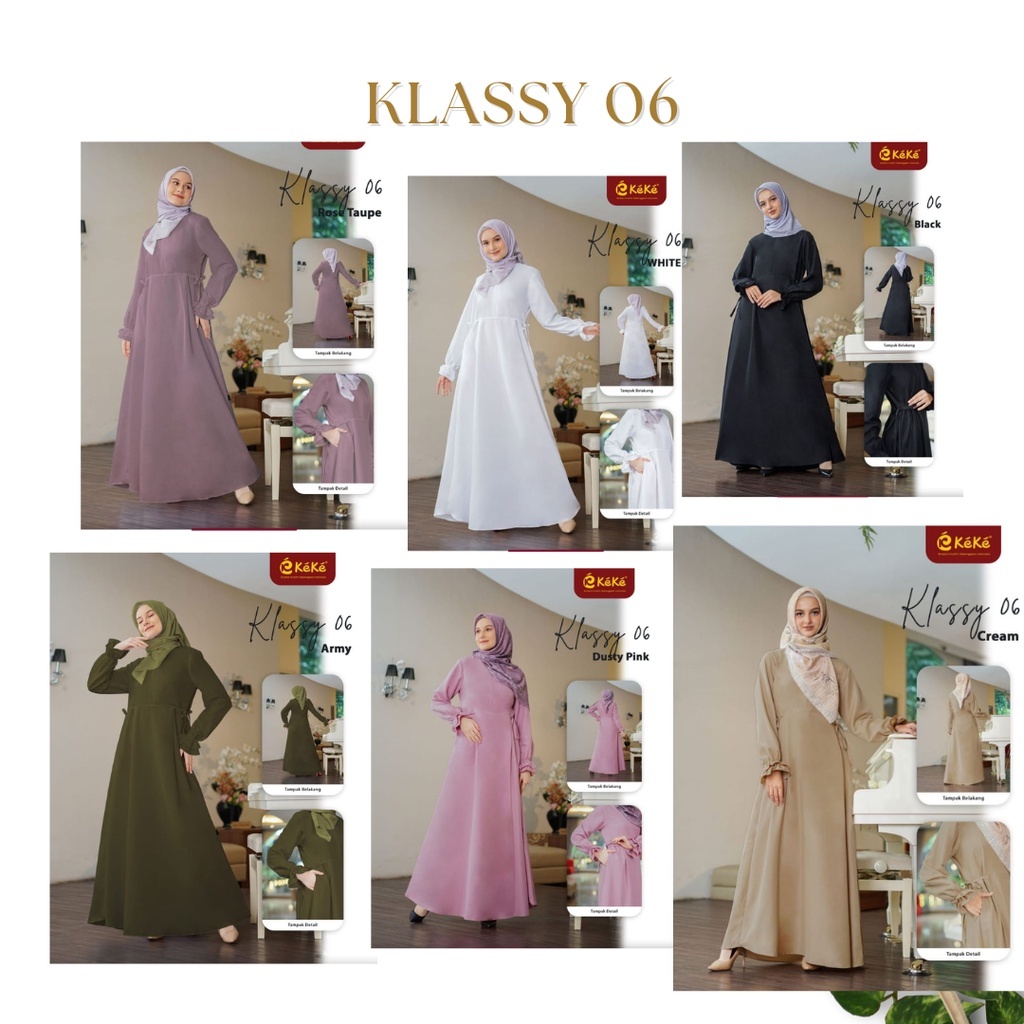 Gamis Keke Klassy 06 BY KEKE | GAMIS POLOS | DRESS SIMPLE | GAMIS BUSUI