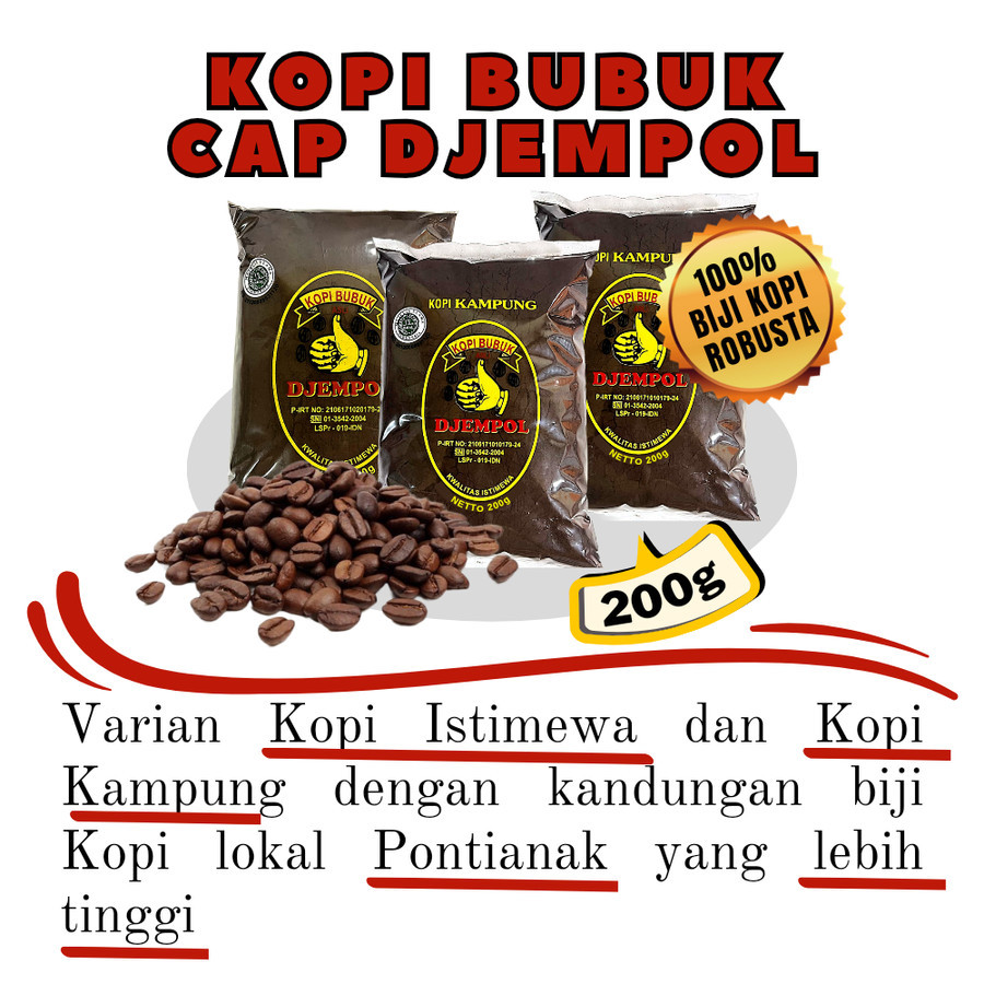 

Kopi Bubuk Djempol Istimewa 200g