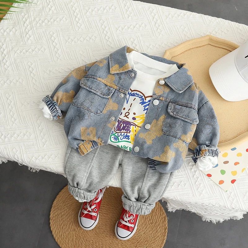 3 in 1 set jacket jeans anak cowok import premium
