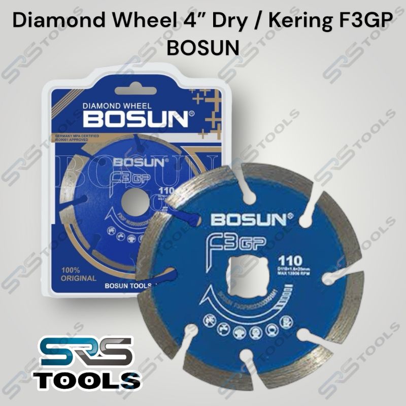BOSUN F3GP Diamond Wheel Dry 4 Inch  / Mata Pisau Gerinda Potong Keramik Granit Kering F3 GP