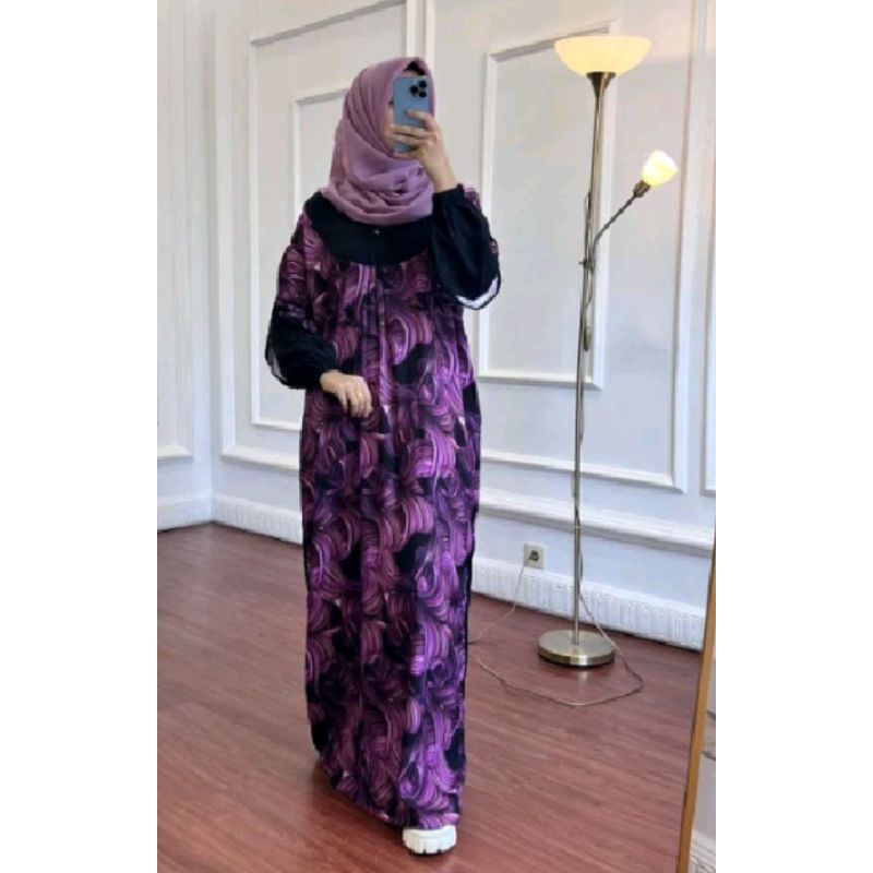 DRESS KAFTAN DELUNA X ANJANI//RAYON PREMIUM//TWIIL UNIQLO