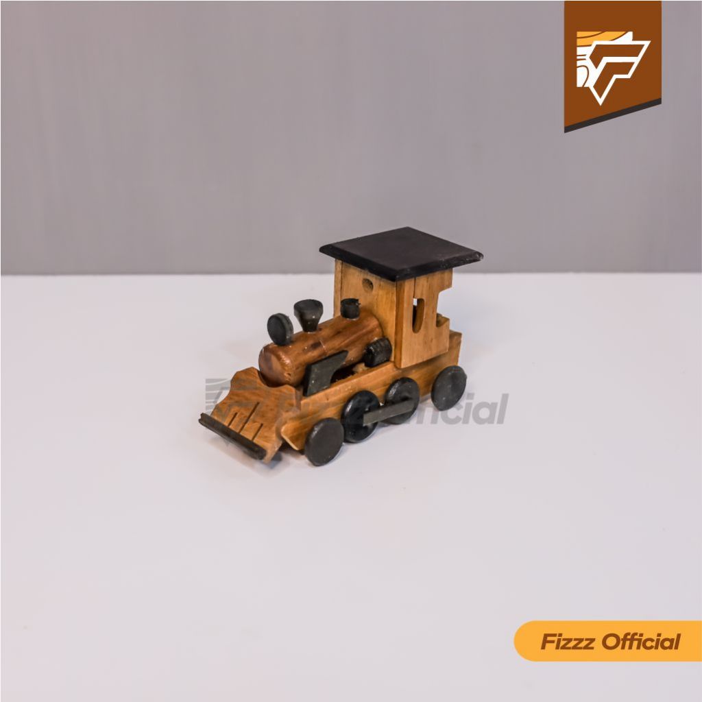 Miniatur Mainan Lokomotif Kereta Api Kayu Klasik