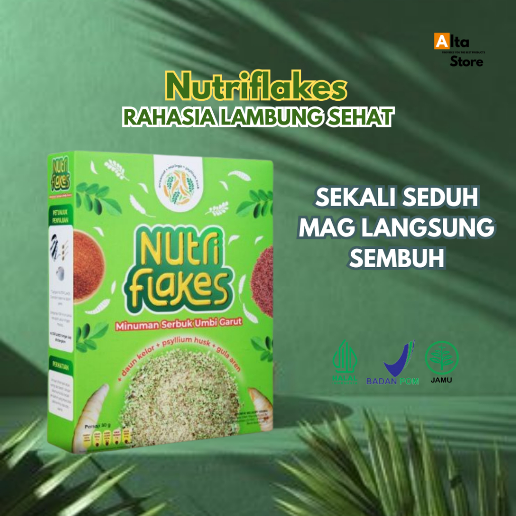 

Nutriflakes Sereal Umbi Garut Atasi Asam Lambung Gerd Maag Makassar