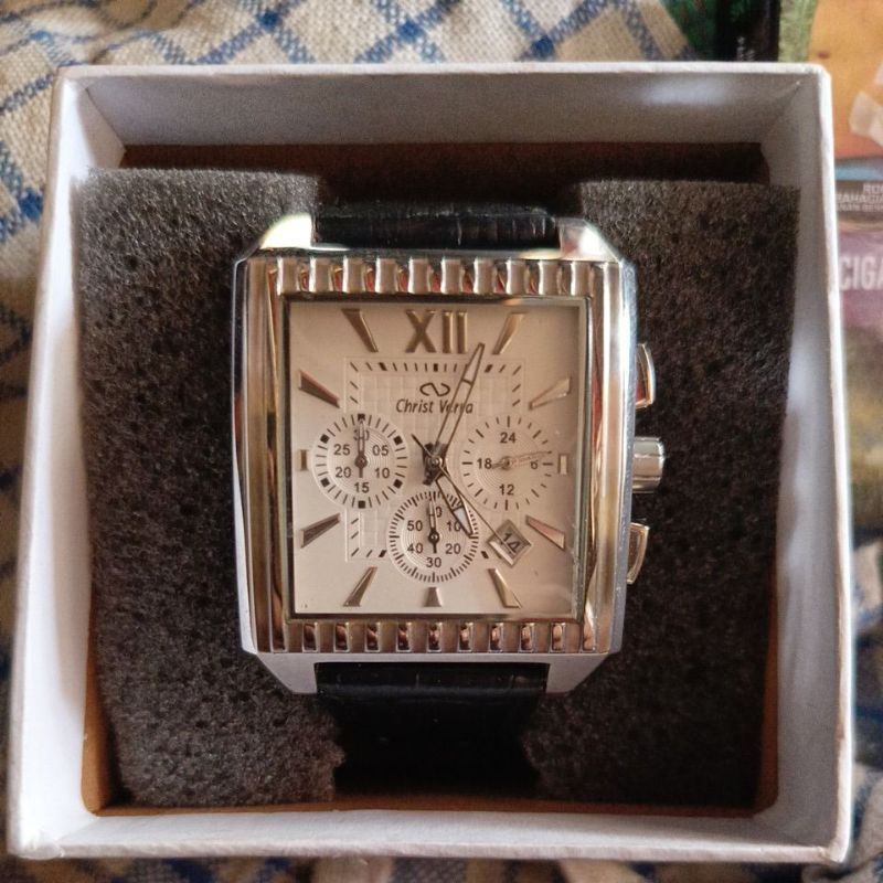 jam tangan kotak Chronograph Christ Verra CV Preloved second bekas