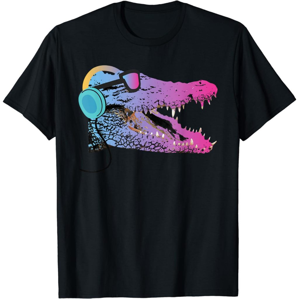Baju Kaos Dewasa Relaxing Alligator - Gator Crocodile Zoo Animal Lover Pakaian Fashion Atasan Distro