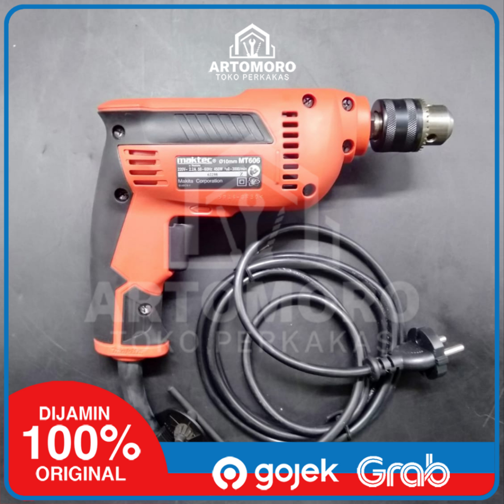 MT60 Penerus Mesin Bor Tangan Listrik MT606 MT603 Dua Arah Variable Drill 10MM Maktec By Makita