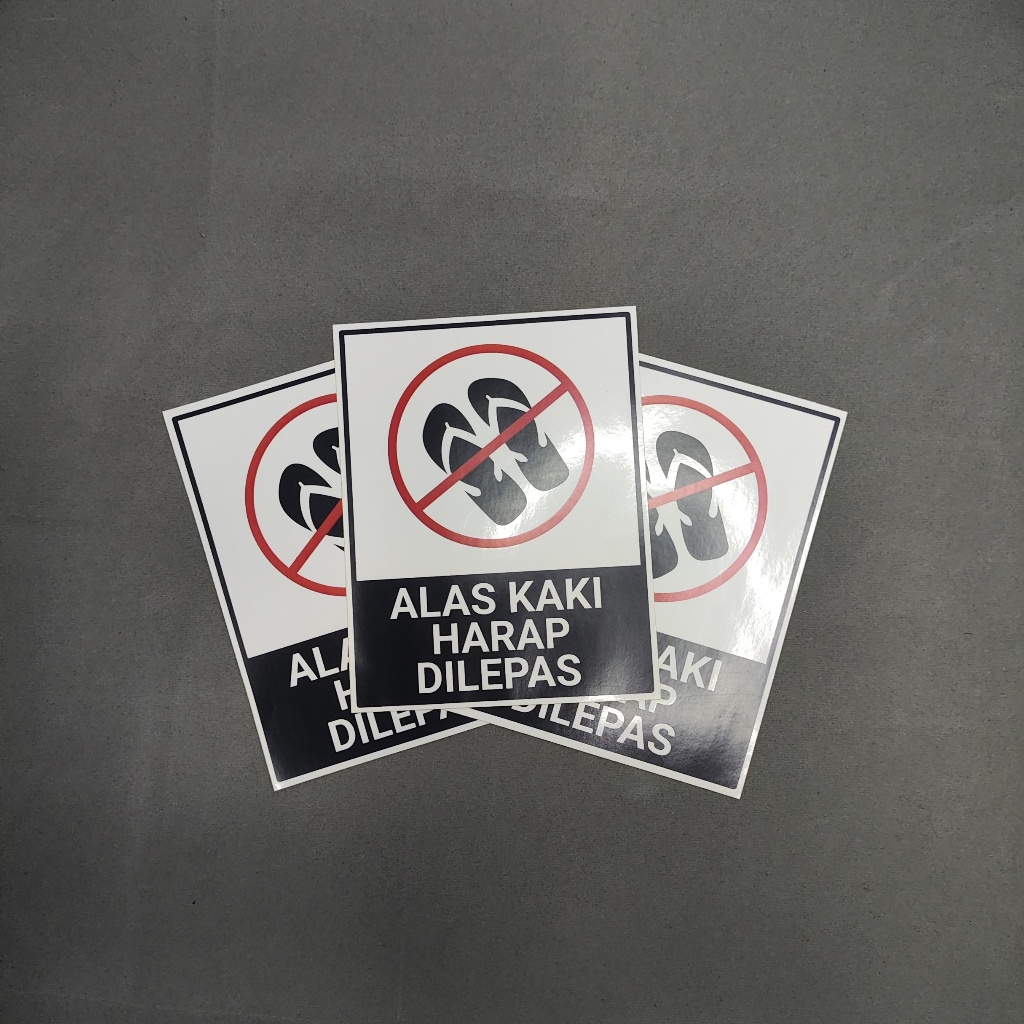 

STIKER TANDA LABEL ALAS KAKI HARAP DILEPAS