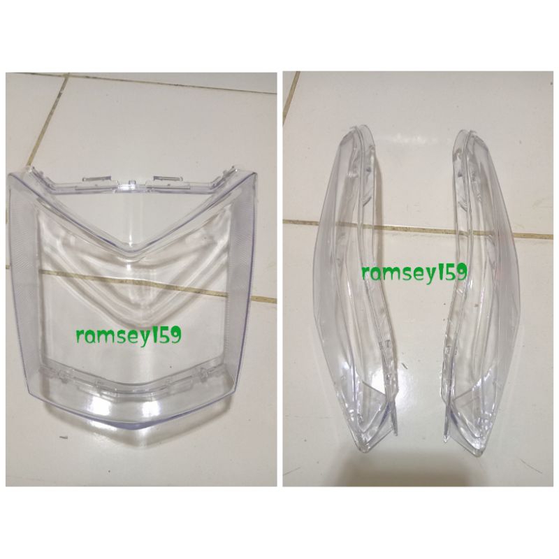 paket mika kaca lampu depan beat new fi 2012-2015 plus mika kaca sen depan beat new fi