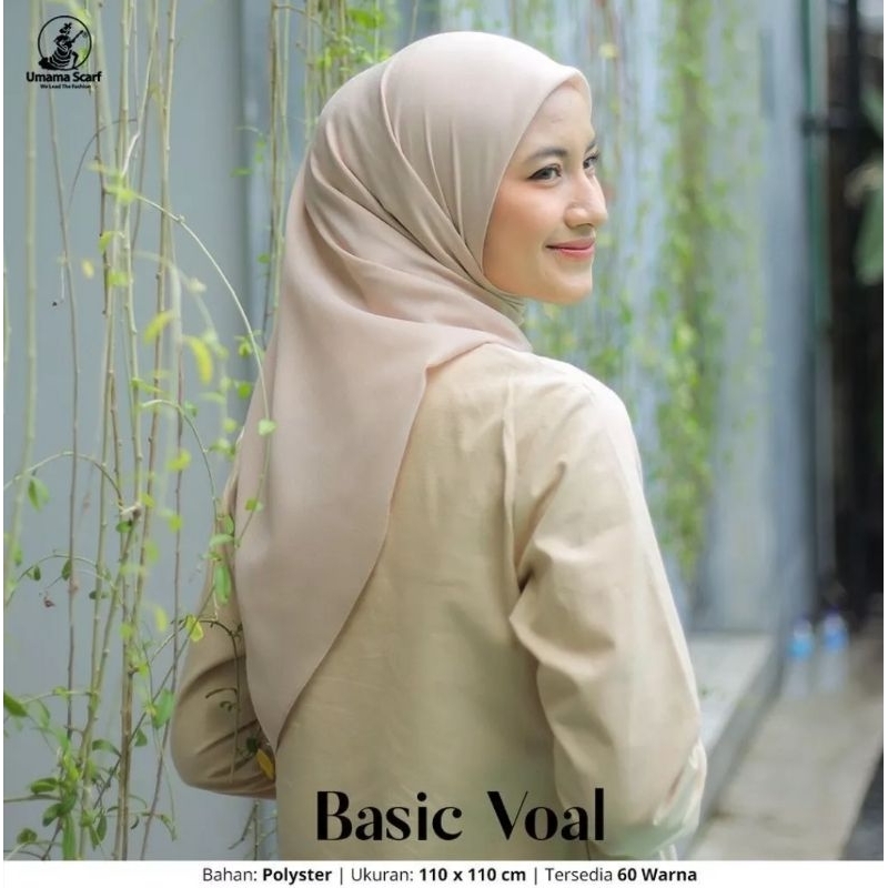 BASIC VOAL Umama Jilbab Hijab Kerudung Scarf Segi Empat SegiEmpat POLOS
