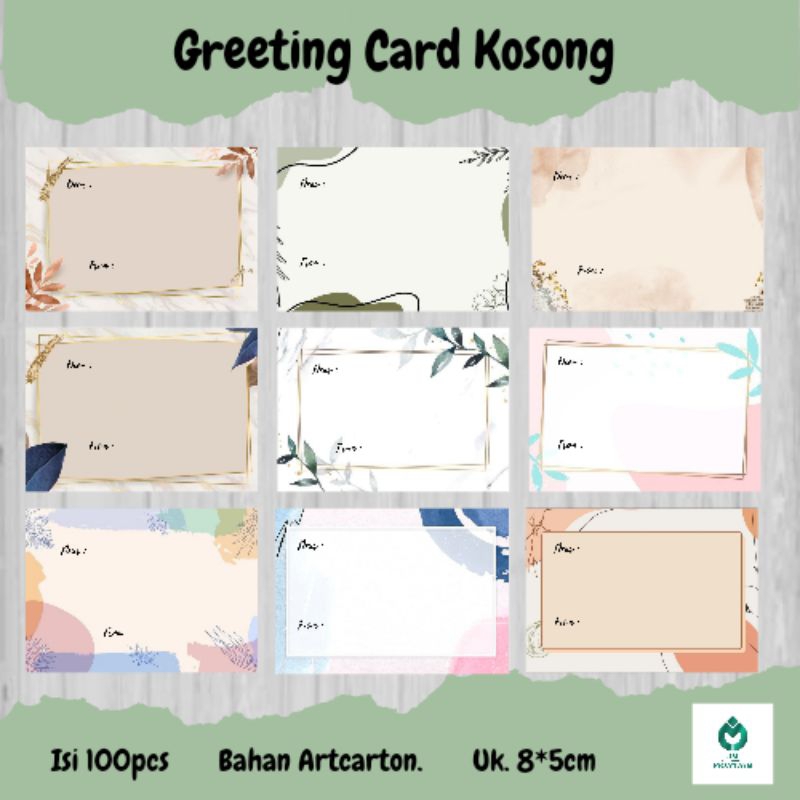 kartu ucapan (kosongan)