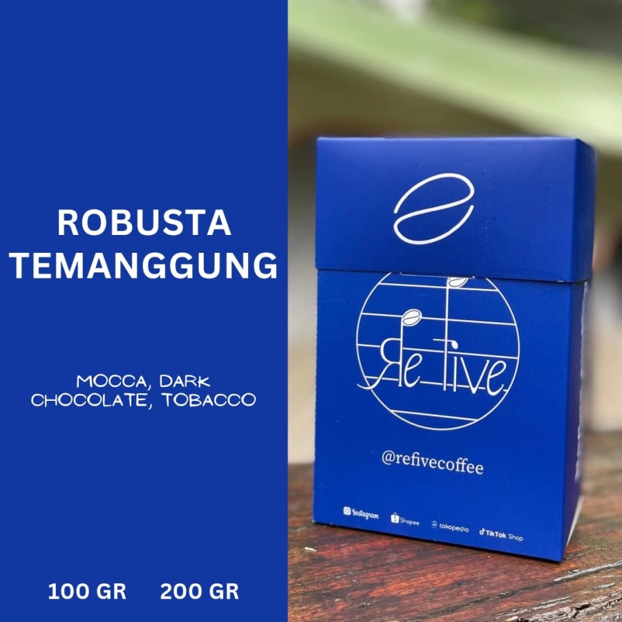 

KOPI BIJI / KOPI BUBUK ROBUSTA TEMANGGUNG (SINGLE ORIGIN COFFEE BEANS / GILING) 200gr