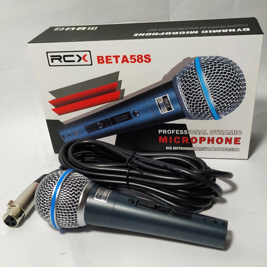 Mic RCX Beta 58S microphone Mik Beta58 plus saklar Beta58s