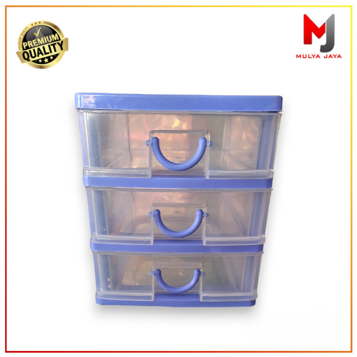 Mulya Jaya Laci Meja Kecil Susun 3 Plastik