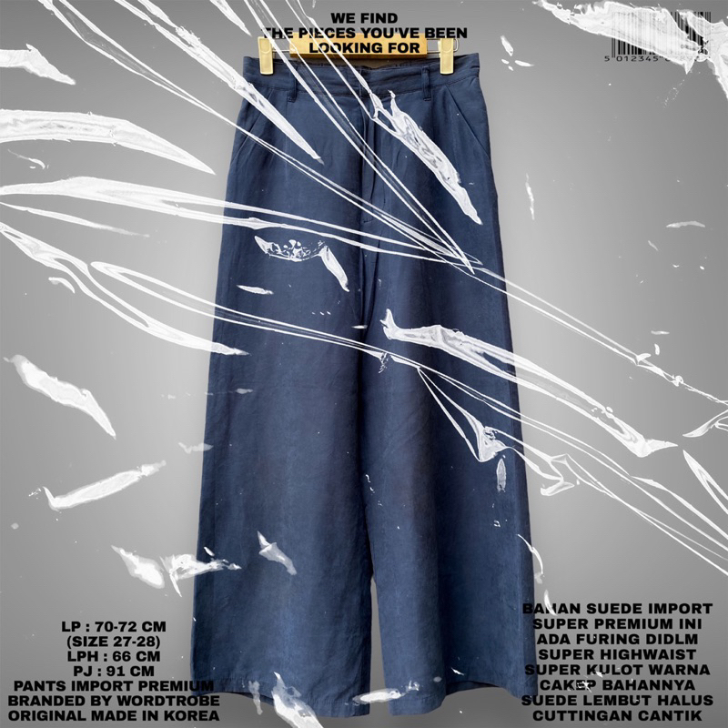 WORDTROBE ORIGINAL/SUEDE PANTS/KOREAN PANTS/SUEDE PANTS IMPORT/CELANA KULOT SUEDE IMPORT/PREMIUM IMP