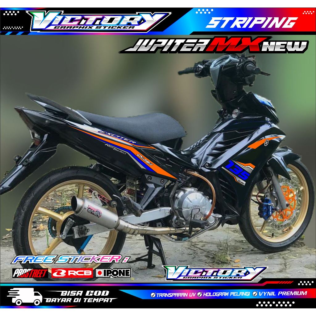 STRIPING VARIASI YAMAHA JUPITER MX 135  NEW / STICKER LIST MOTOR JUPITER MX 135 NEW