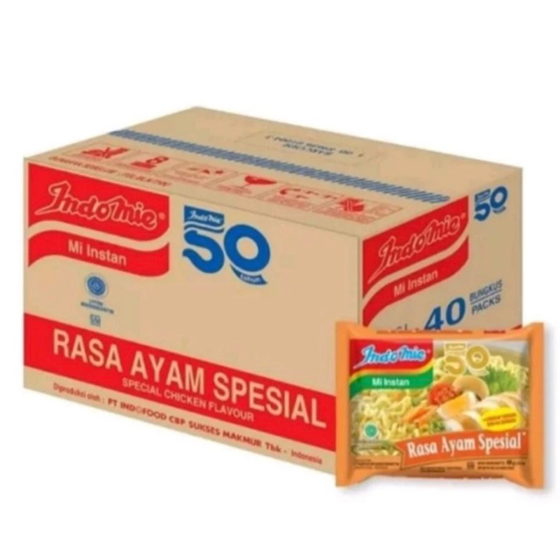 

Indomie Ayam Spesial Mie Instan Dus isi 40 pcs x 68 gram