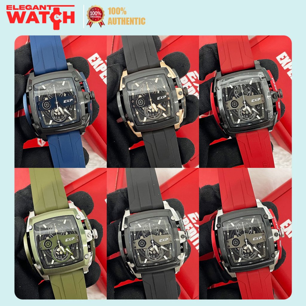 Jam Tangan Pria Expedition  EXP 3008 / EXP3008 Rubber Original Garansi Resmi
