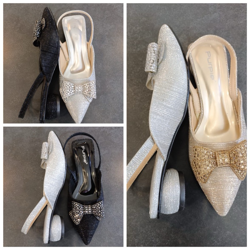 Sepatu Tali Heels Import Pesta Purple