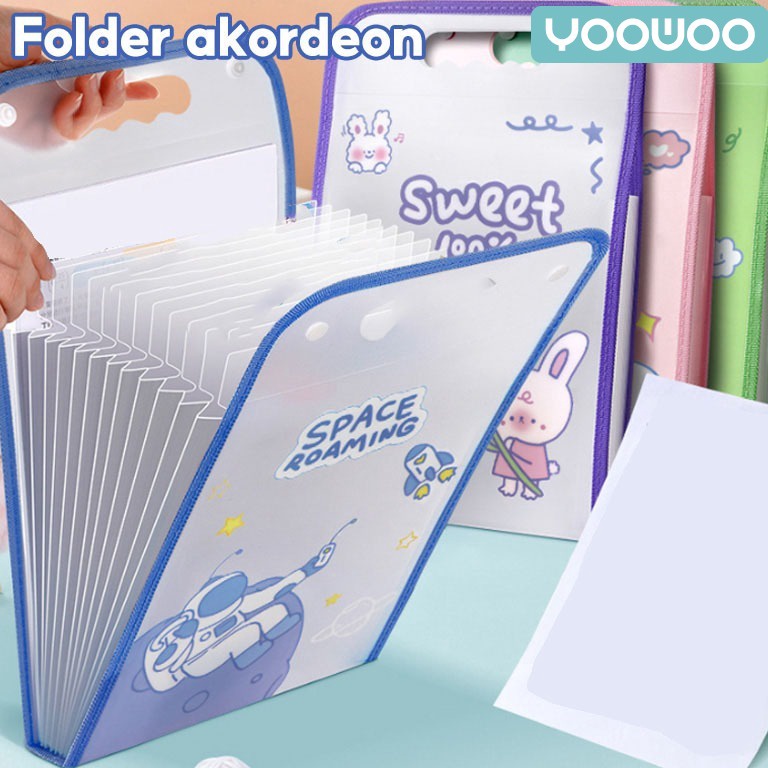 

KODE P7Z8 YooWoo File Organizer penyimpanan berkas folder portable tempat kertas ujian