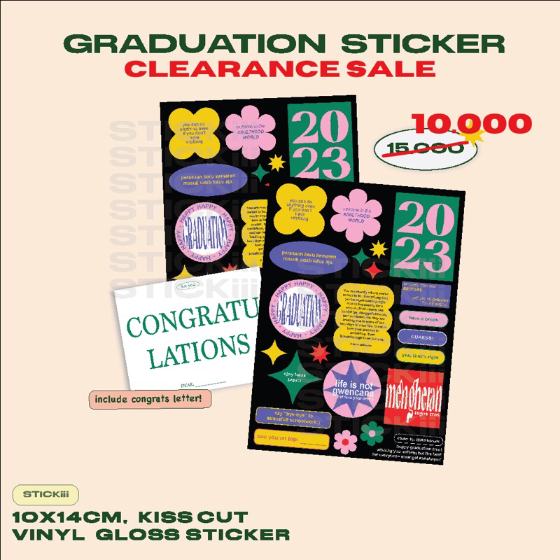 

‼️CLEARANCE SALE‼️ GRADUATION STICKER/HANDMADE STICKER