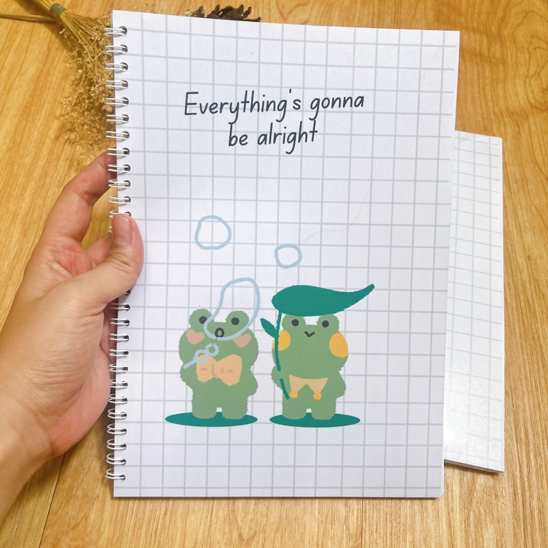 

[NB-03] BUKU TULIS - BUKU CATATAN - NOTEBOOK JURNAL A5 PASTEL #FROGS - BLANK GARIS TITIK KOTAK - by Bibliocraft.id - NB-03