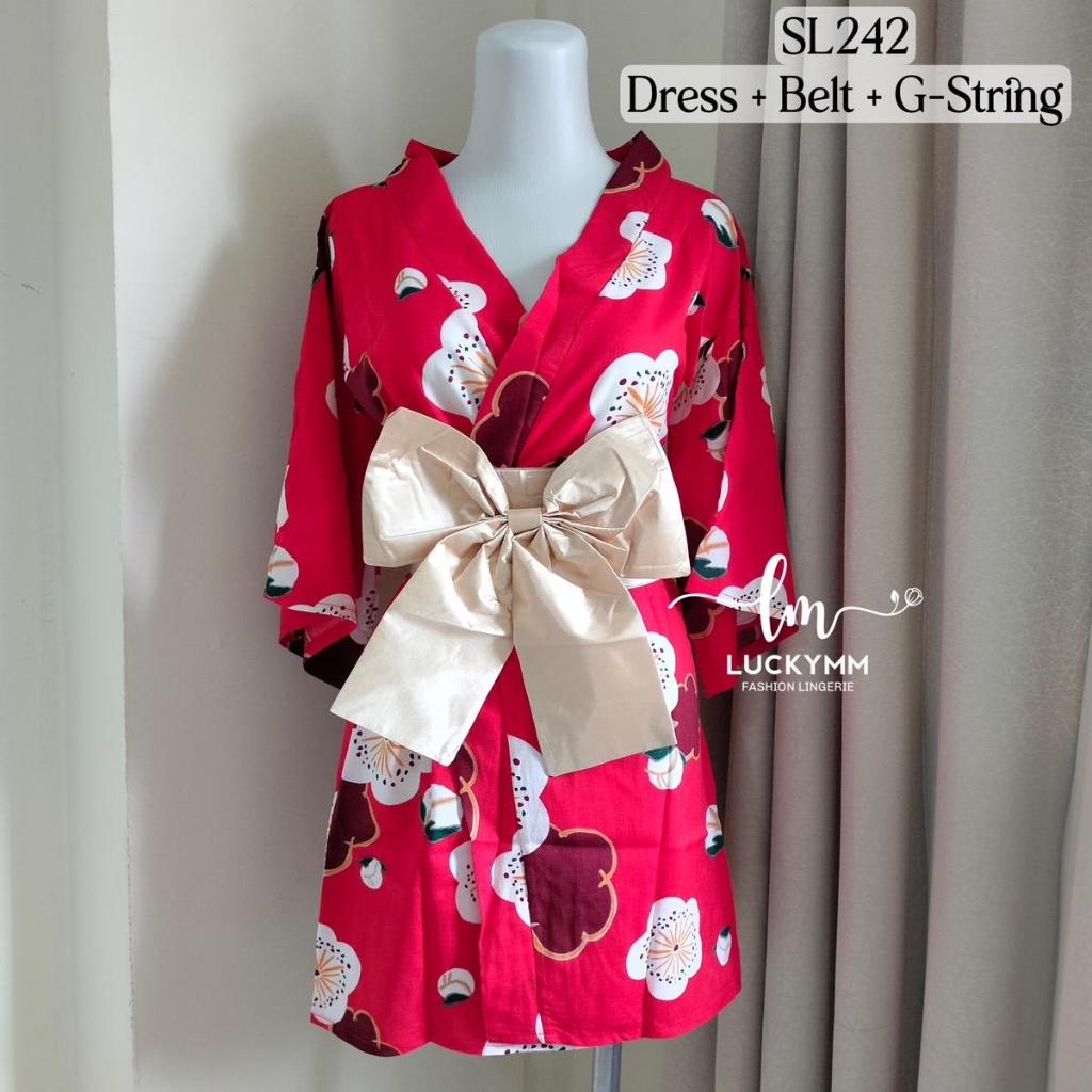 (GROSIR LUCKY KODE #242) Sexy Lingerie Kimono Baju Sexy Wanita Dewasa / Costume Kimono Jepang / Baju