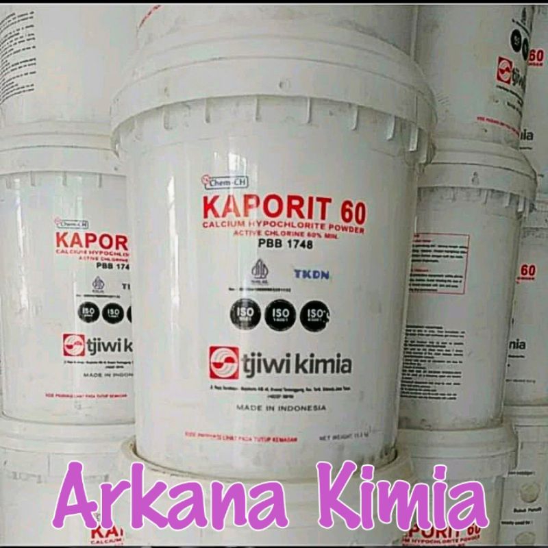 

Caporit Powder TJIWI 15 Kg / Kaporit Bubuk TJIWI / Calsium Hypochlorit - KAPORIT 60%