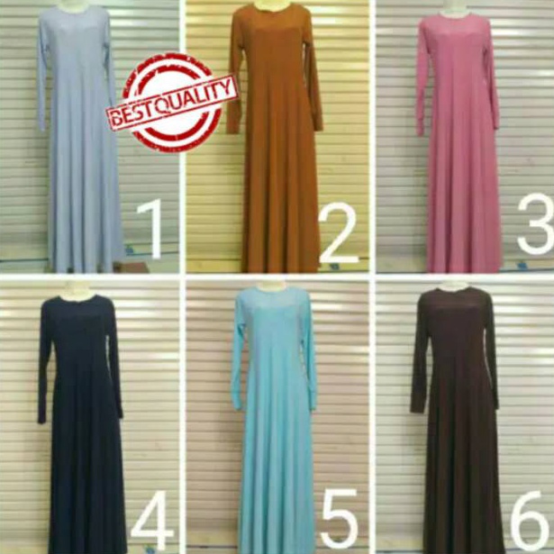 Hot Sell Long Dress Gamis Jersey Korea Premium Busui Bumil Lengan Panjang Polos Payung Ika Fashion T