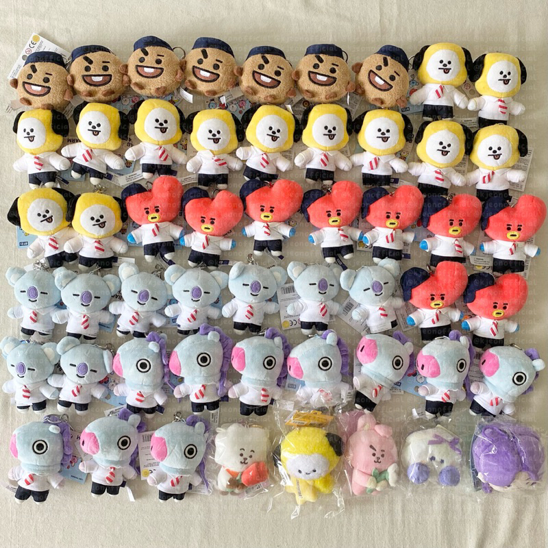 [READY SALE] BT21 Bagcharm Keyring after School | Keyring Shooky Peci | Bagcharm Shooky