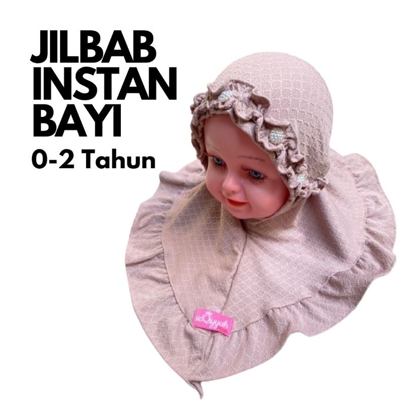 JILBAB INSTAN BAYI 0-2 Tahun Model Bando Mutiara