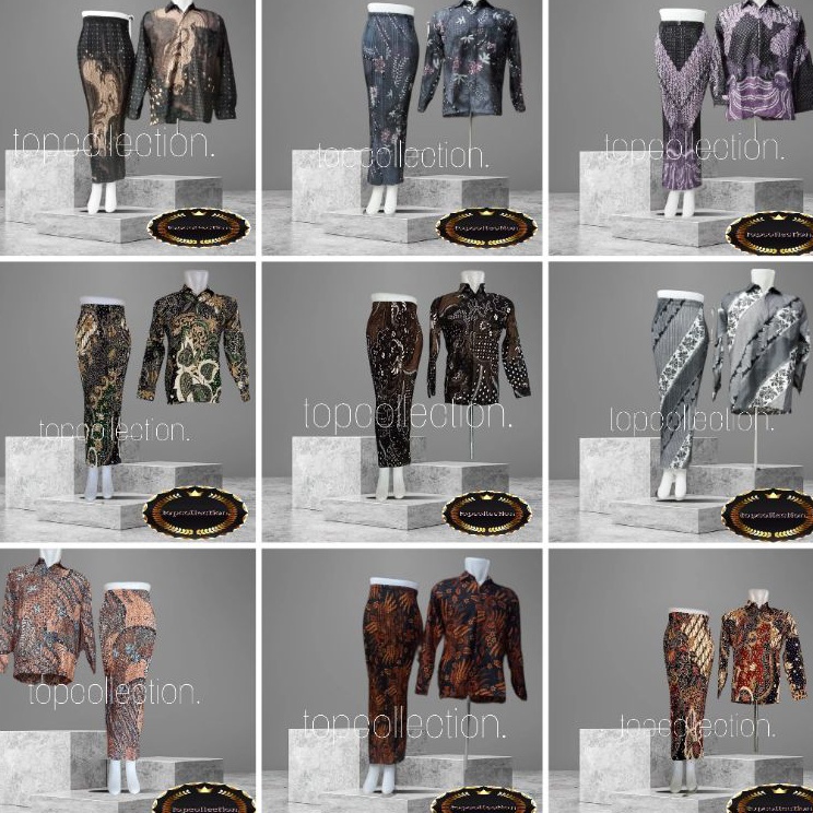 Baru rok batik plisket rok plisket batik kemeja panjang