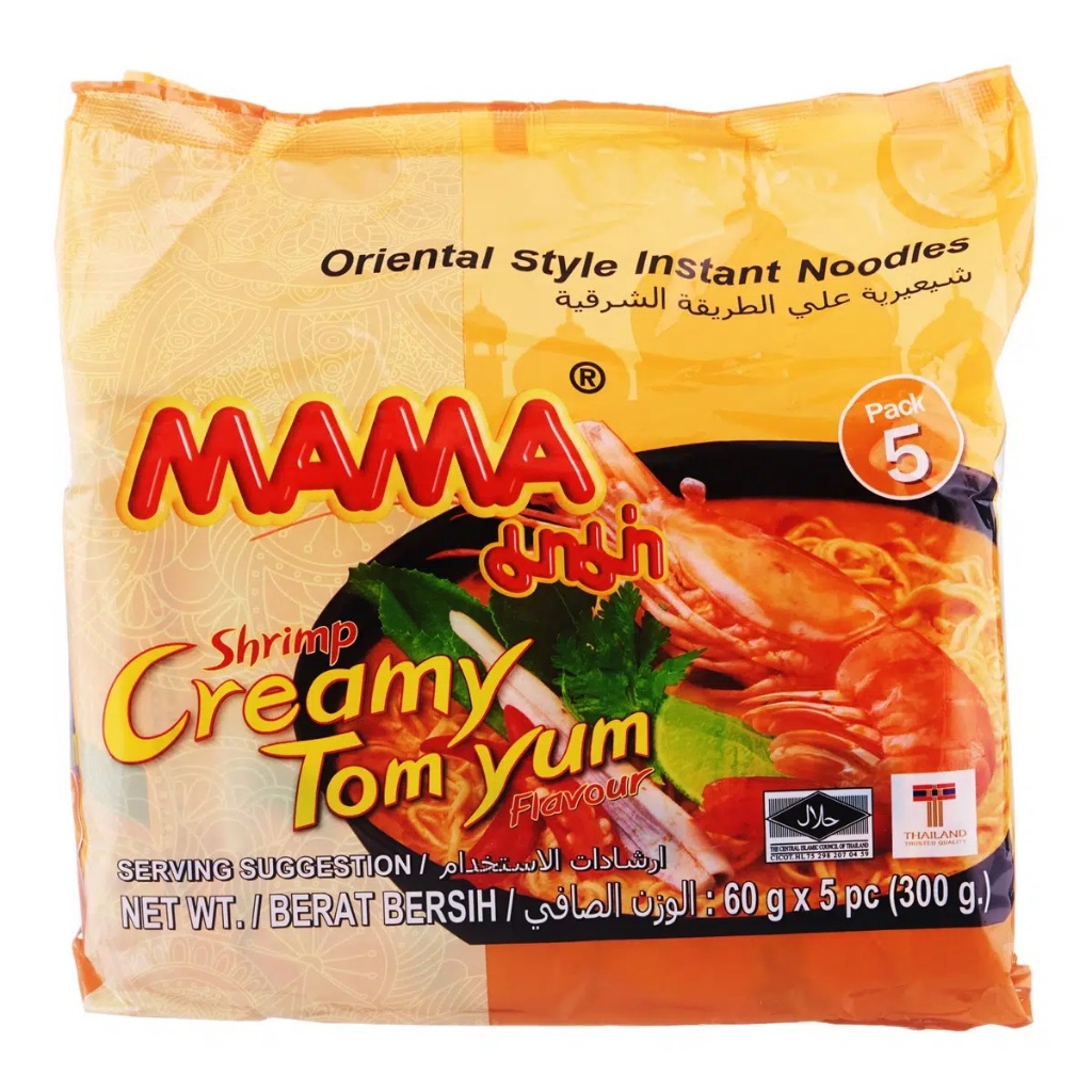 

Mama Oriental Style Instant Noodles Shrimp Tom Yum (Creamy) 5sX60g