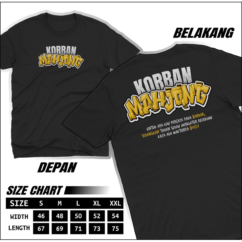 Kaos Korban Mahjong Free Stiker