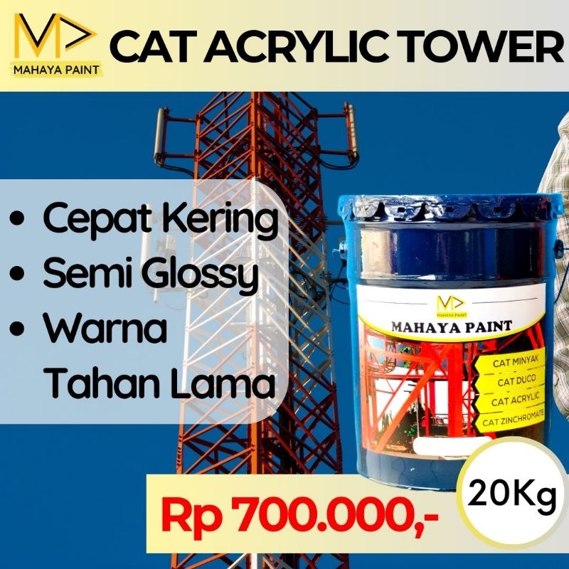 Cat Acrilik Tower Cat Minyak Tower 20kg Mahaya Paint Cat Minyak Besi