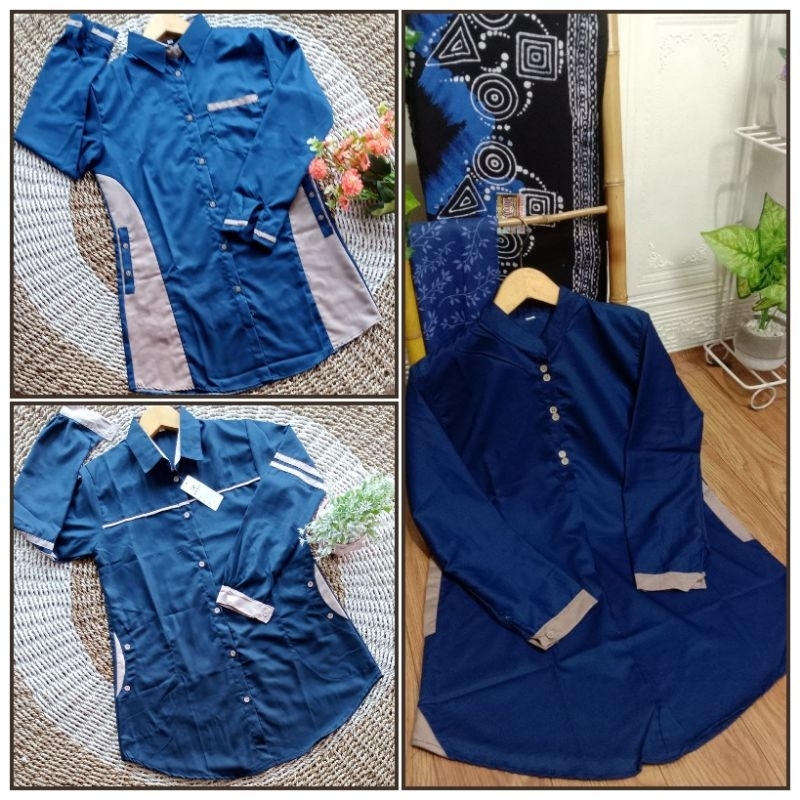 Tunik Santri Warna Navi | Baju Santri Putri | Baju santriwati | Atasan Santriwati | Tunik Santriwati